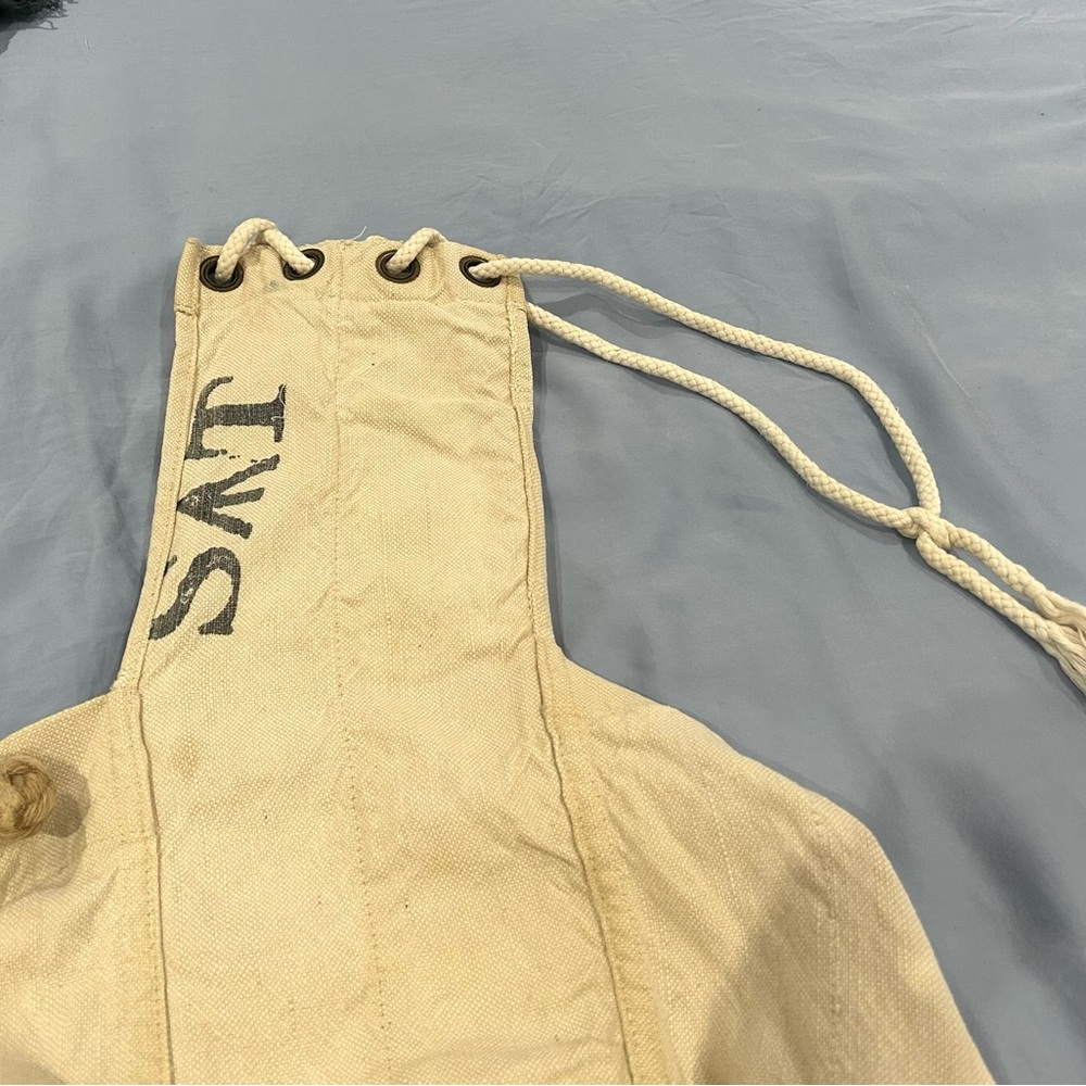 We The Free- Sailcloth Carrier Delivery Bag in Cream and Green - Picture 11 of 14